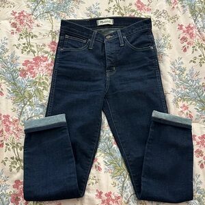 Madewell Dark 10” High-Rise Skinny Jeans